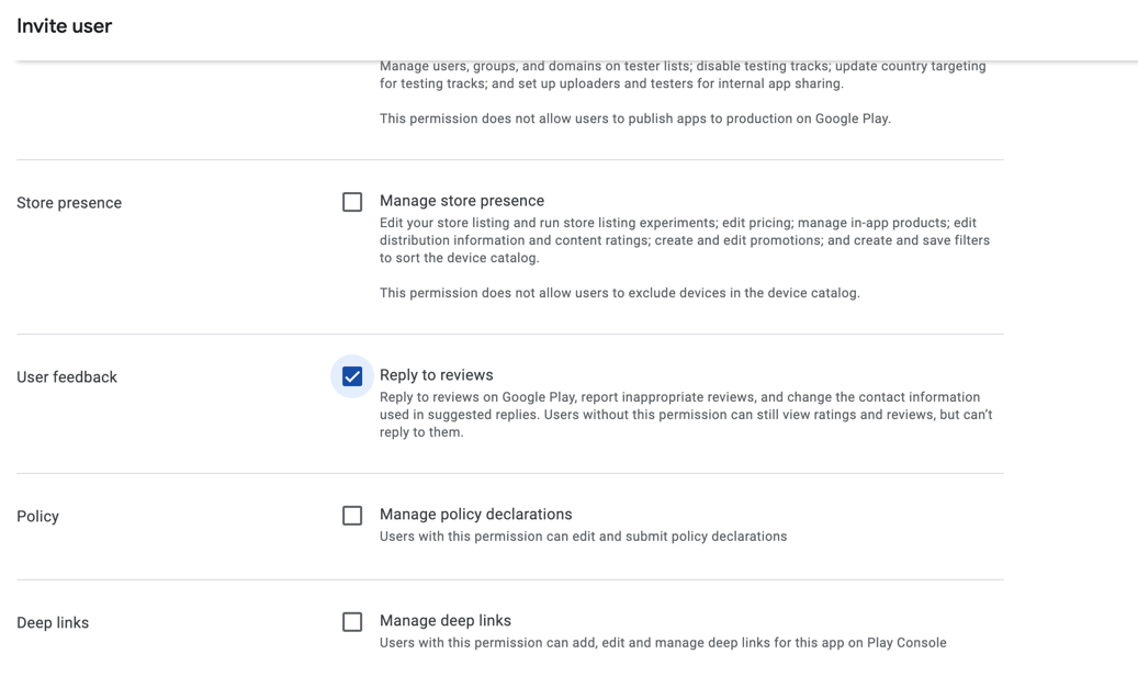 Invite Service Account